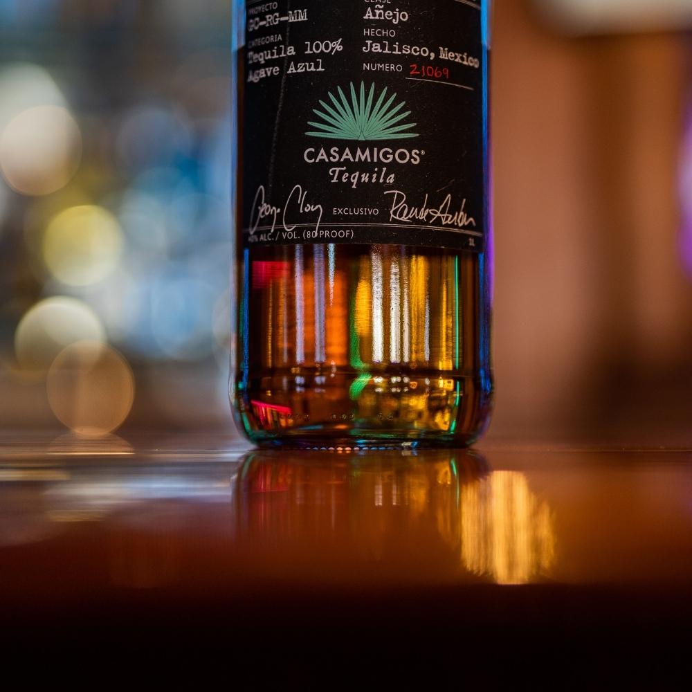 casamigos tequila bottle on bar image