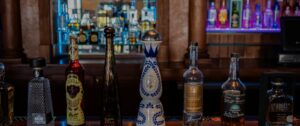 tequila bottles on bar image