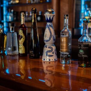 tequila bottles on bar photo